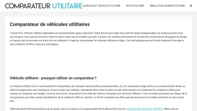 Comparateur-utilitaire.fr